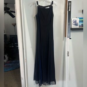 Betsy & Adam Dark Navy Blue Gown / Prom Dress
